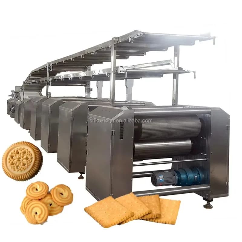 Ligne de production automatique de biscuits, machines de fabrication de biscuits industrielles, lign