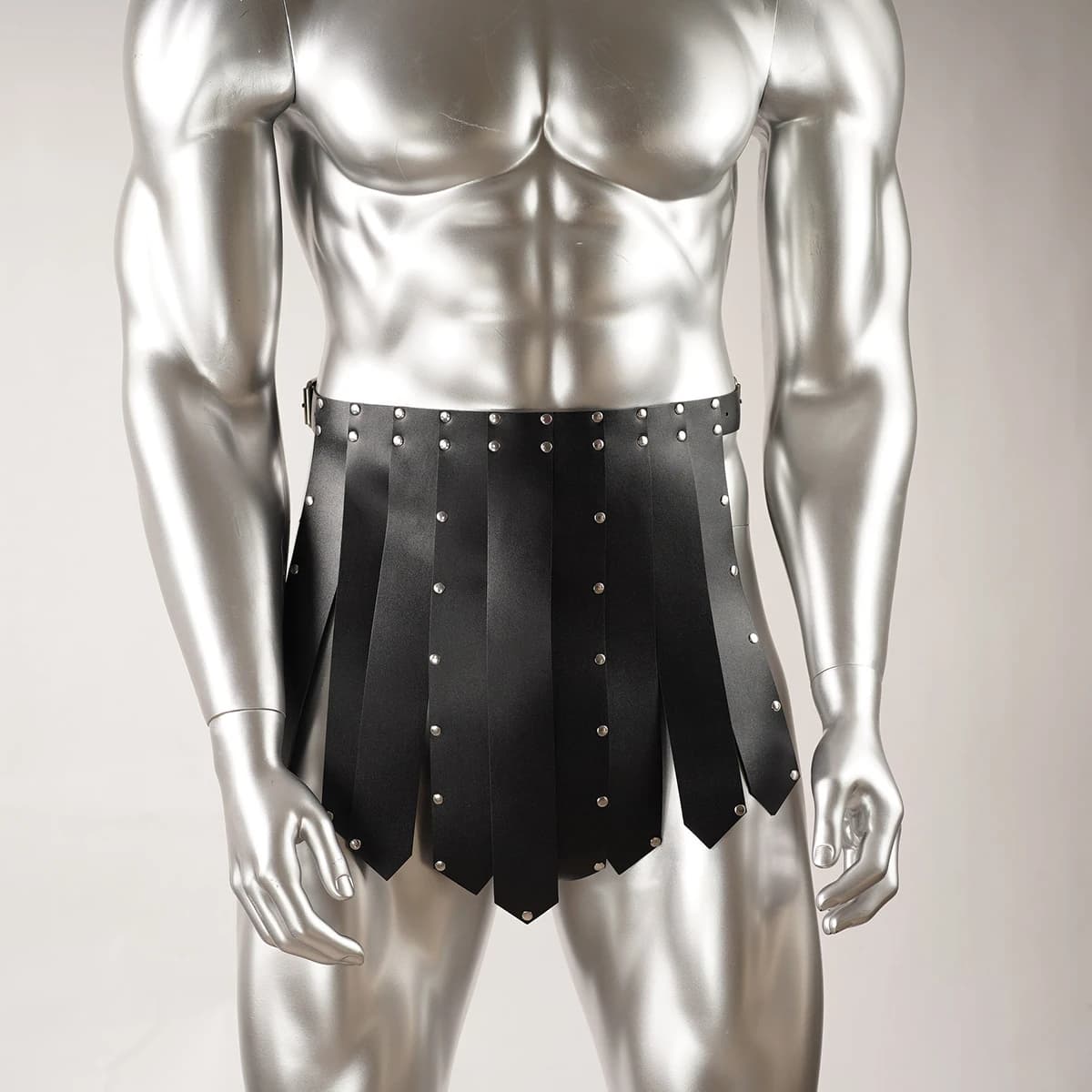 Costume de gladiateur gothique pour hommes, jupe de gladiateur romain avec harnais, harnais en cuir 