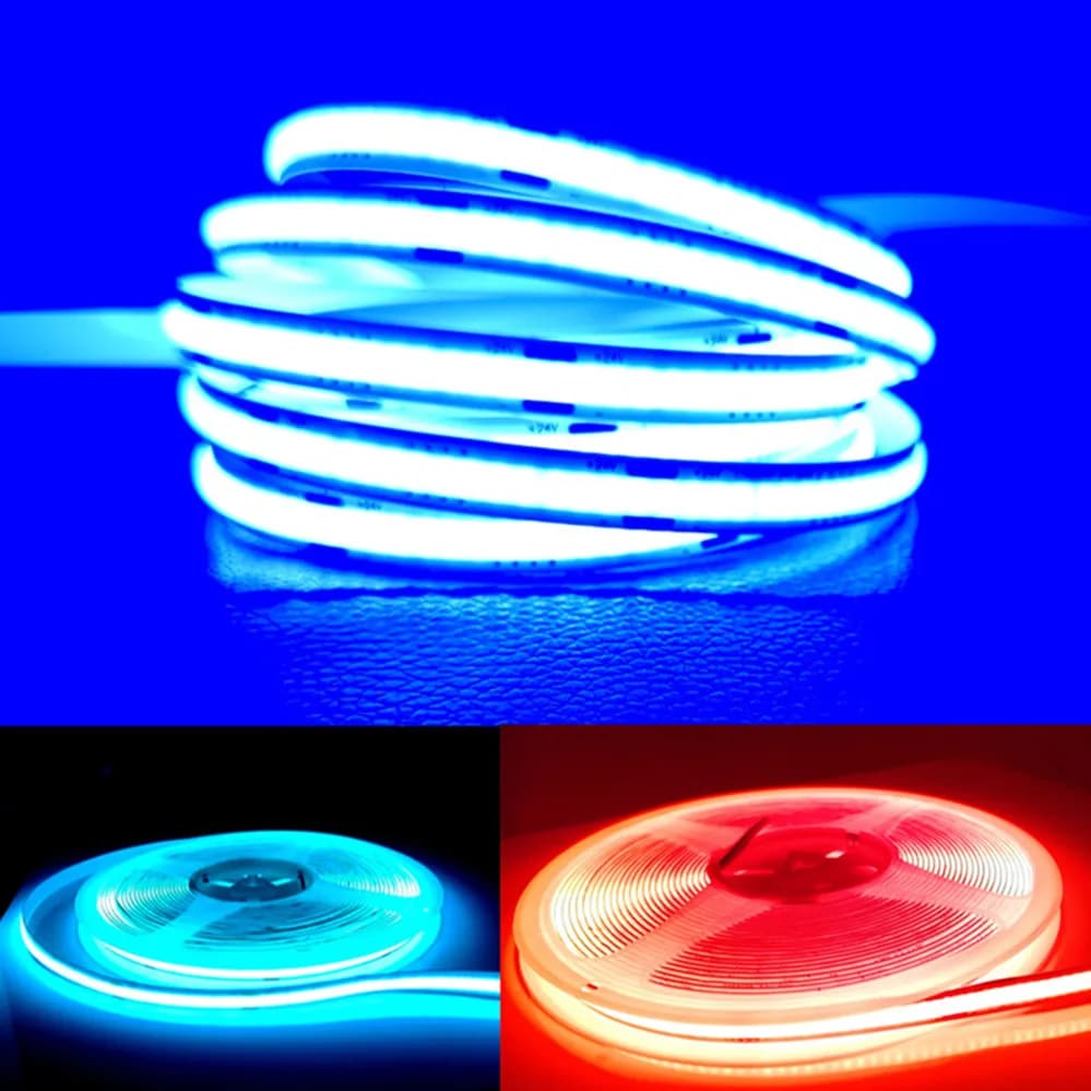 Bande Lumineuse LED COB à Haute Densité, Ruban Flexible, 320-480 K, RA90/RA95, DC12V 24V, 3000 6500 