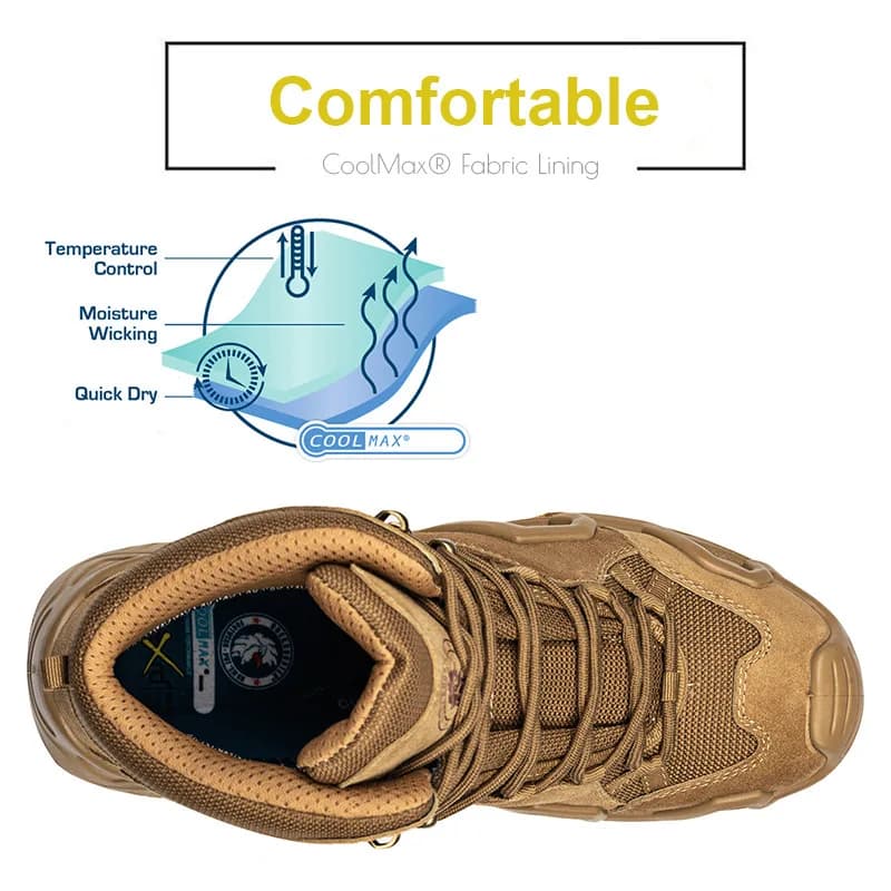 ROCKROOSTER-Chaussures de randonnée imperméables pour hommes, baskets en cuir de vache, bottes de ch