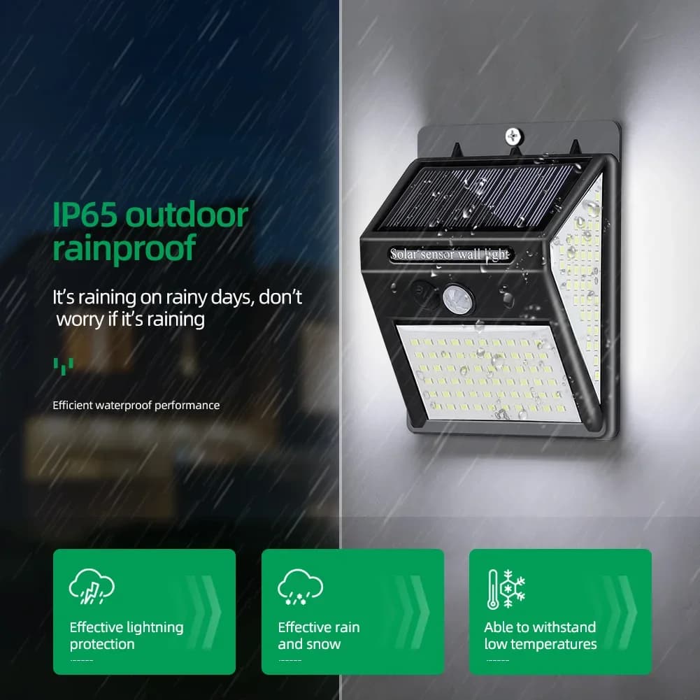 Offre spéciale 144 LED lumière solaire sans fil PIR capteur de mouvement étanche applique solaire al