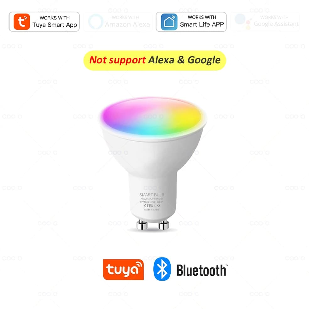 Tuya WiFi GU10 ampoule LED intelligente Bluetooth GU10 lampes à intensité variable vie intelligente 