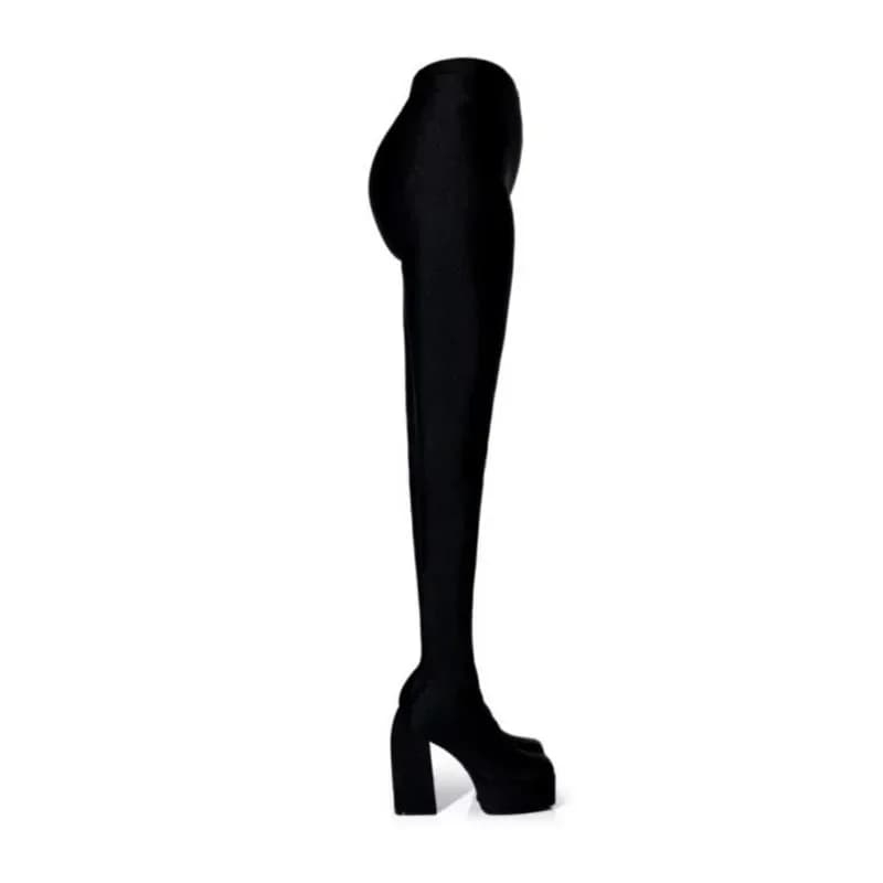 Combinaison élastique imperméable à tête carrée pour la fête de course, bottes de gril, bottes à tal