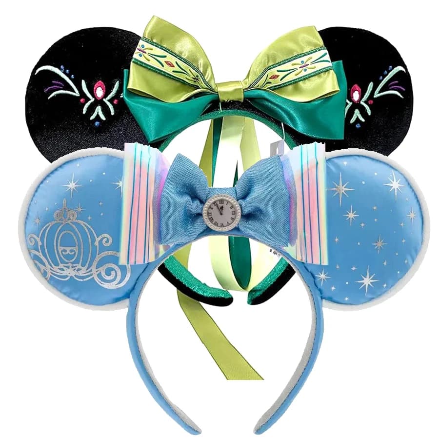 Bandeau d'oreille Disney Minnie Mouse, 2 pièces, nouvelle coiffure de princesse Disney pour vacances