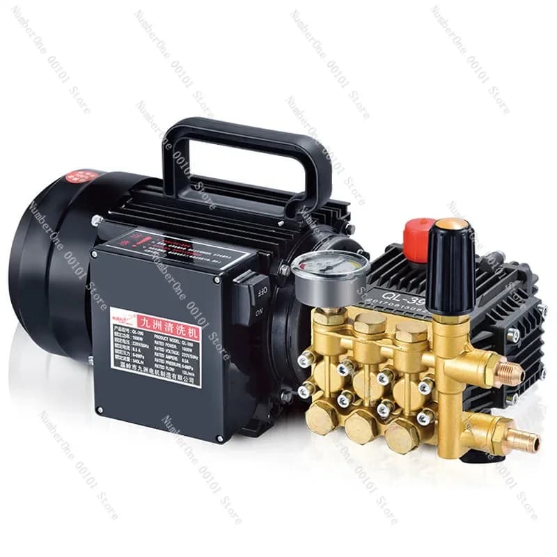 Pompe à piston triplex plaquée laiton QL-390, machine à laver domestique, nettoyeur haute pression, 