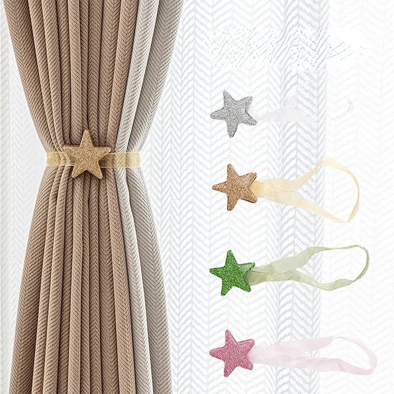 Magnétique nouveau pentagramme rideau cravate corde arrimage Accessoires dos retenues boucle Clips s