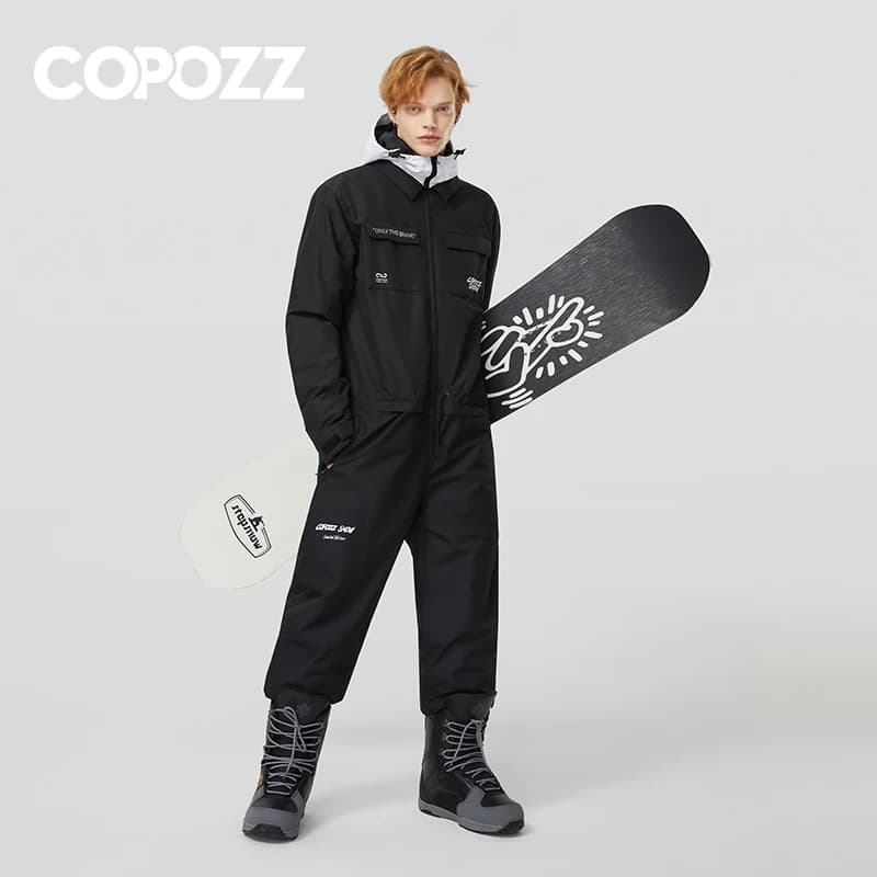 COPOZZ – combinaison de Ski imperméable pour homme et femme, combinaison chaude pour Sports de plein