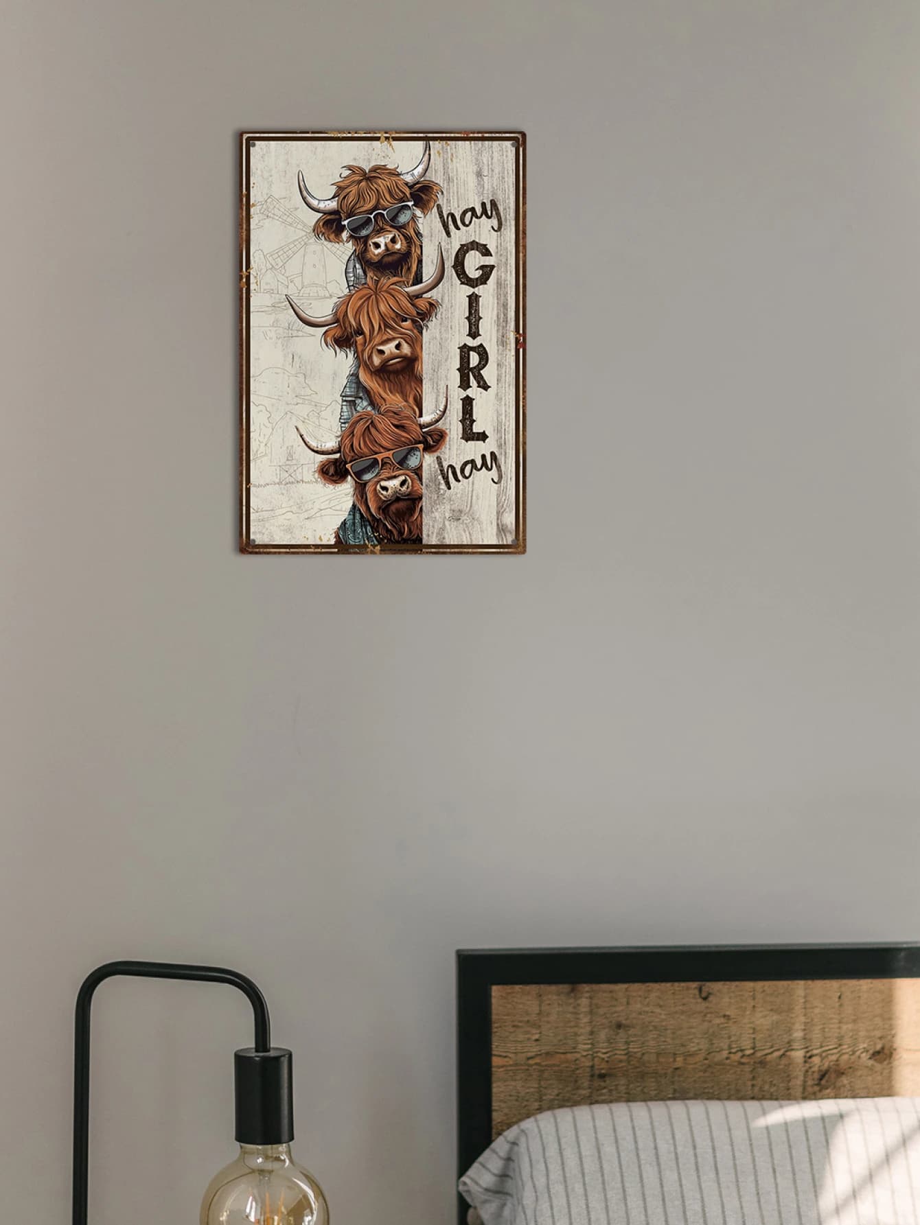 Putuo Decor-Panneau en métal Yak 18/Sign, Plaques pour la décoration murale de la maison et de la fe