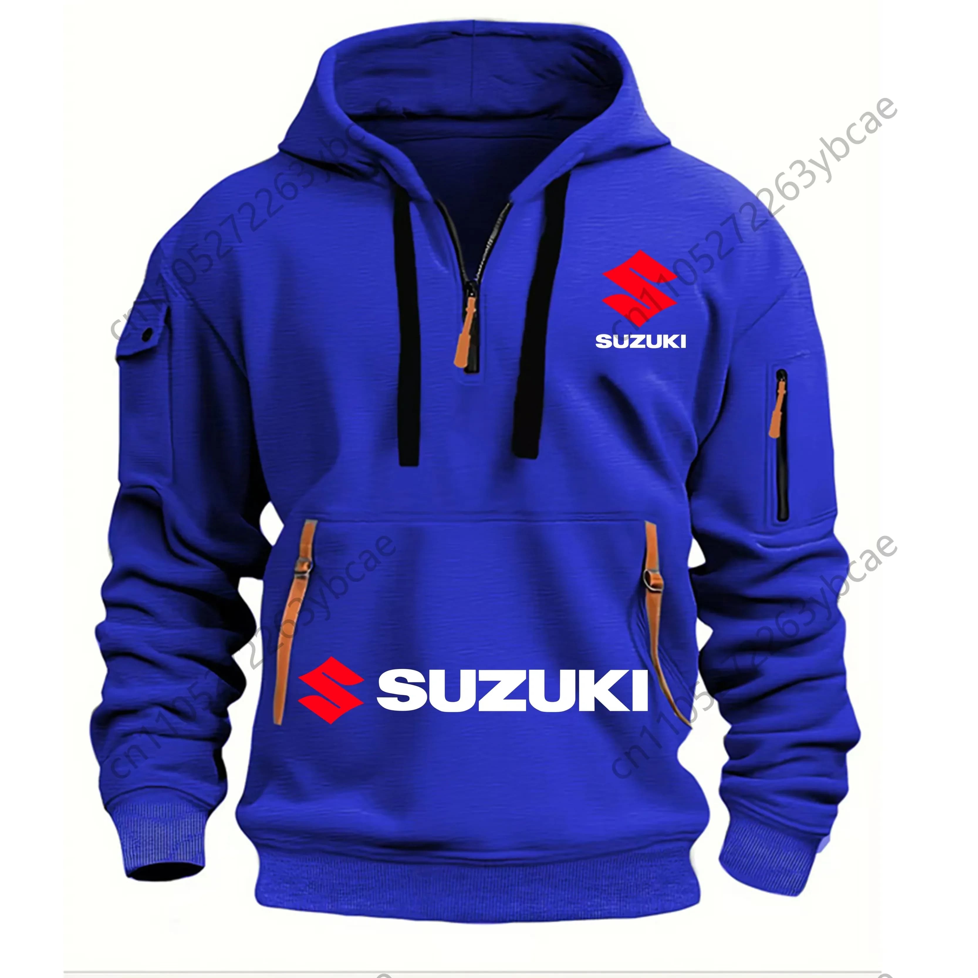 Suzuki – combinaison de moto d'extérieur à capuche pour hommes, douce, confortable, respirante, élég