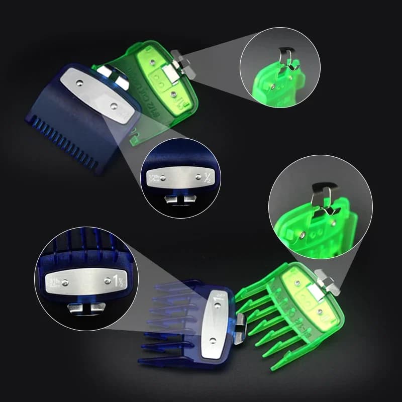 Guide de tondeuse à cheveux professionnelle 2 pièces pour Wahl, Madeshow, JRL - 1,5 mm/4,5 mm, trans