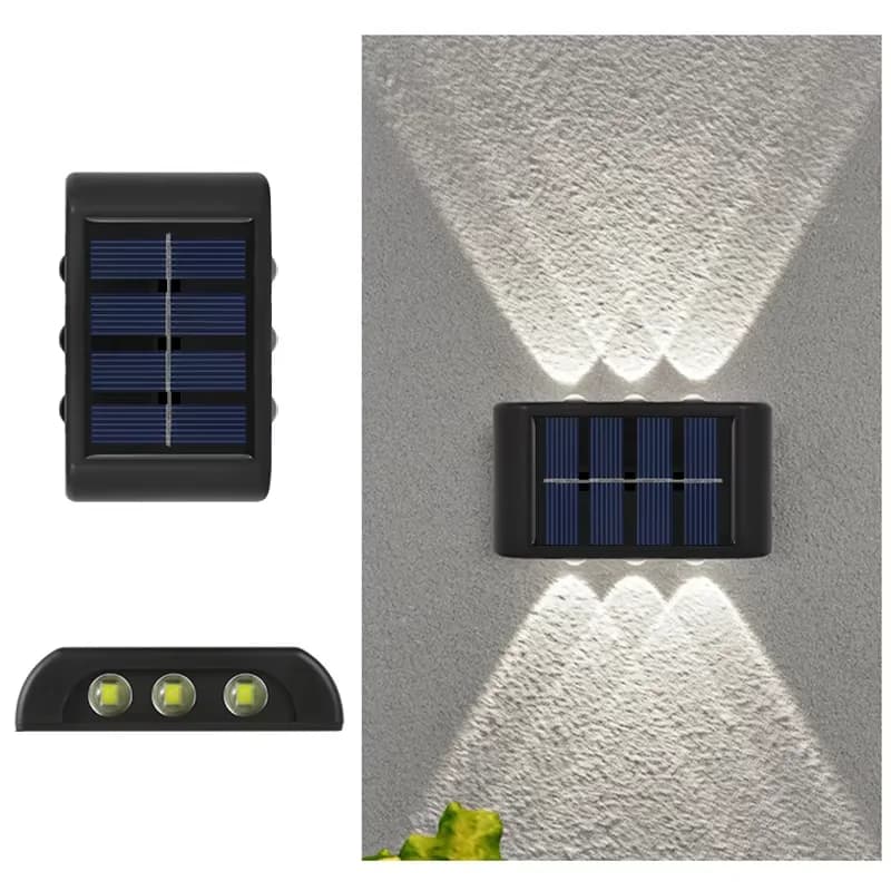 Lampe murale solaire LED extérieure étanche, allumage automatique du crépuscule à l'aube, pour clôtu