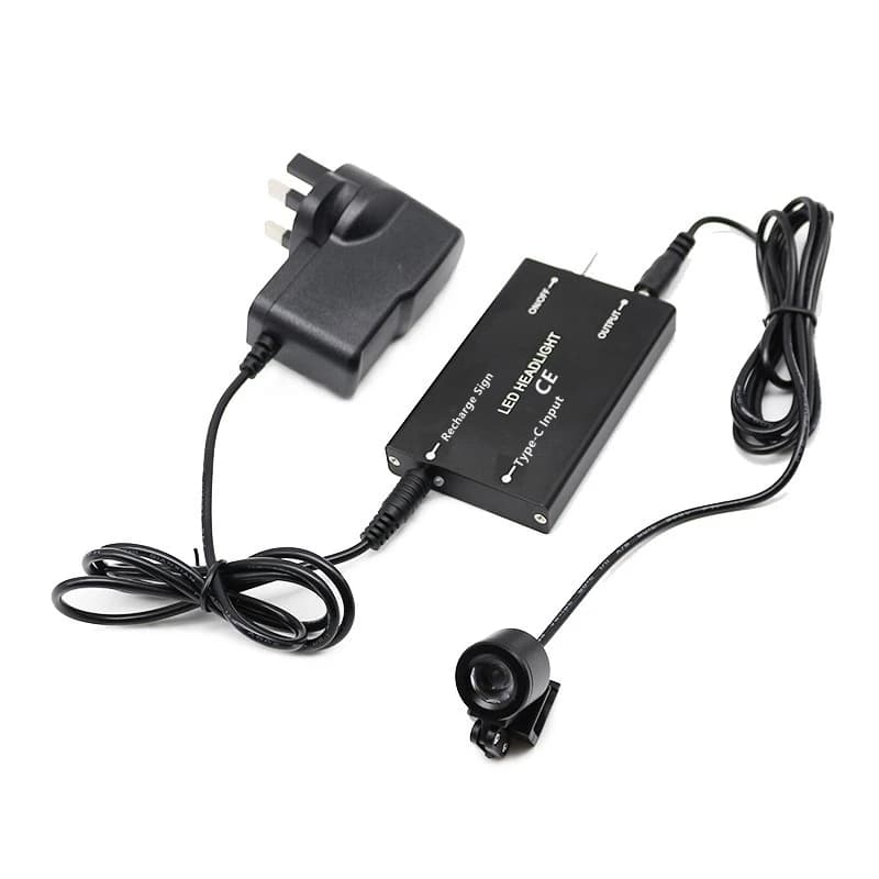 Lampe frontale 5W avec clip pour lunettes, projecteur LED professionnel pour loupe, lupas, jumelles,