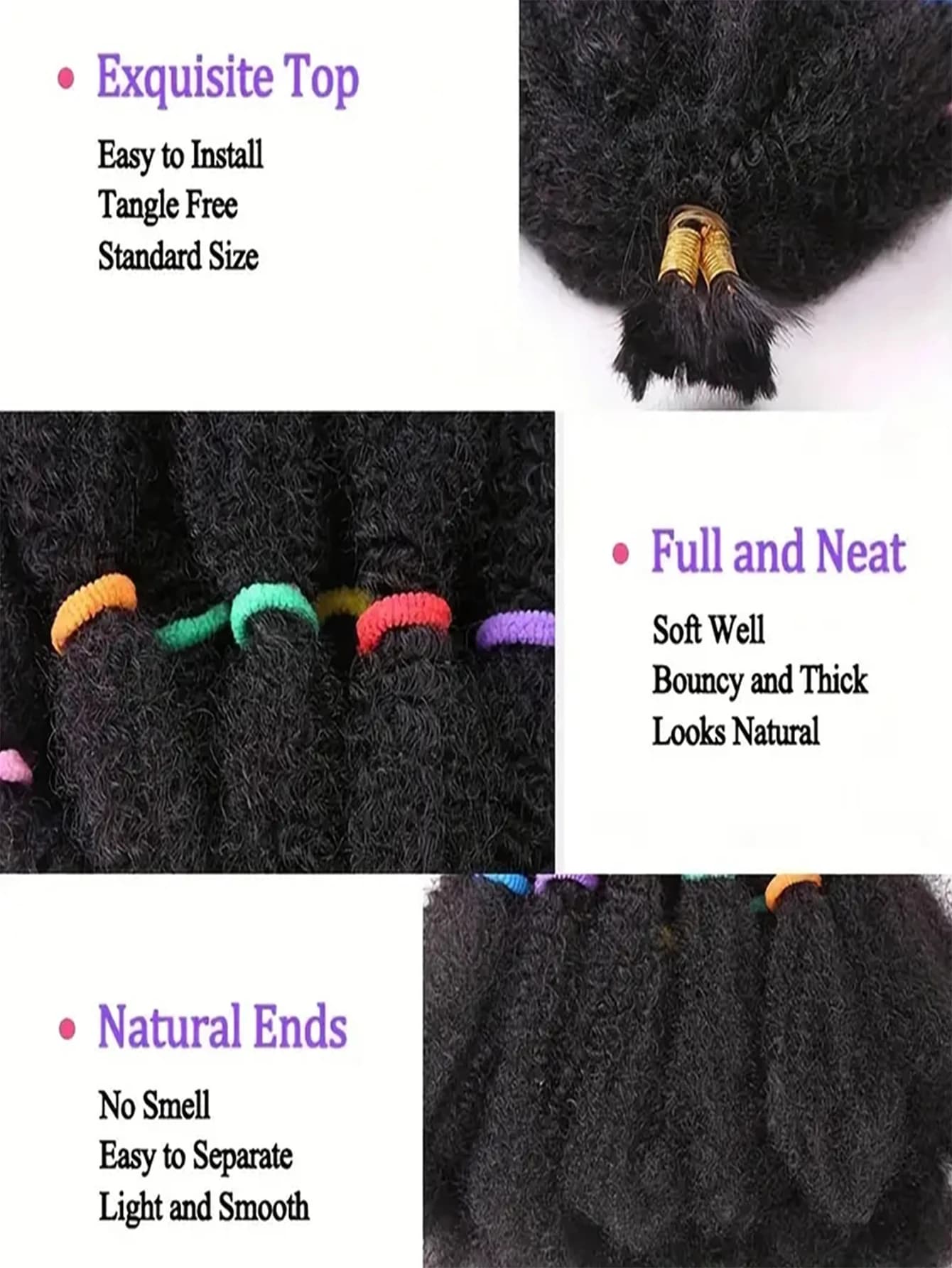 Cheveux Afro Kinky Twist pré-synthétiques, tresses au crochet, 12 pouces, 1 paquet, 10 supports par 