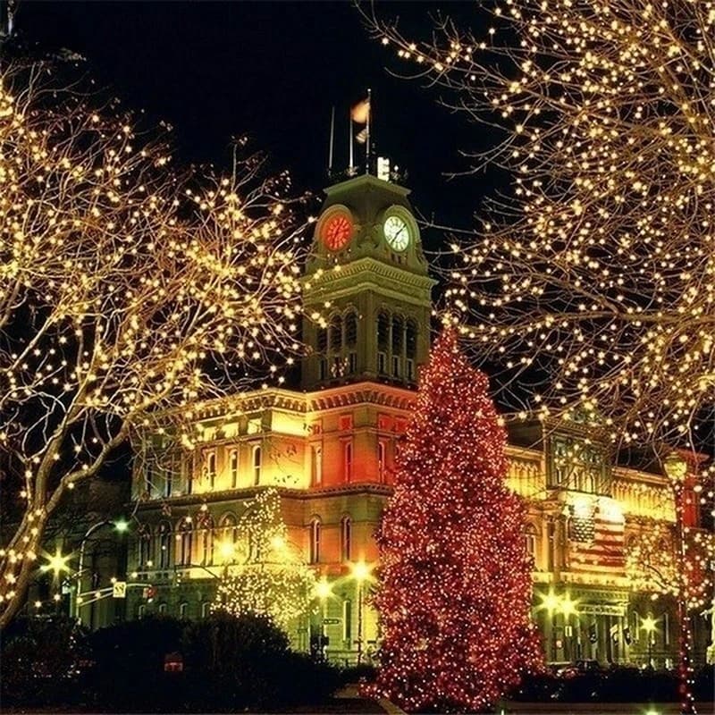 Guirlande lumineuse LED en fil de cuivre 10/20M, USB/batterie, étanche, féerique, décoration de fête