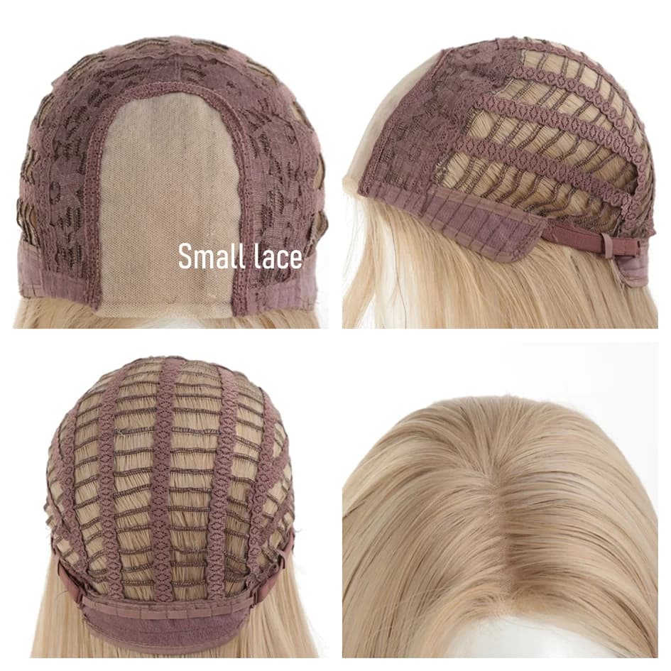 Cheveux longs et raides en lin ultraviolet synthétique avec THES, extensions de queue de cheval bouc