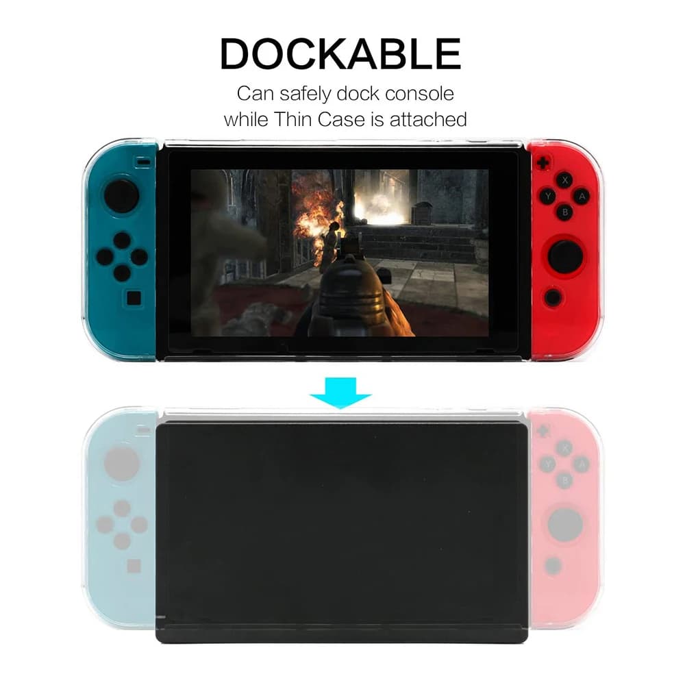 Housse de protection 3 en 1 pour Nintendo Switch, souple, Joy-Con, antichoc, anti-rayures, transpare