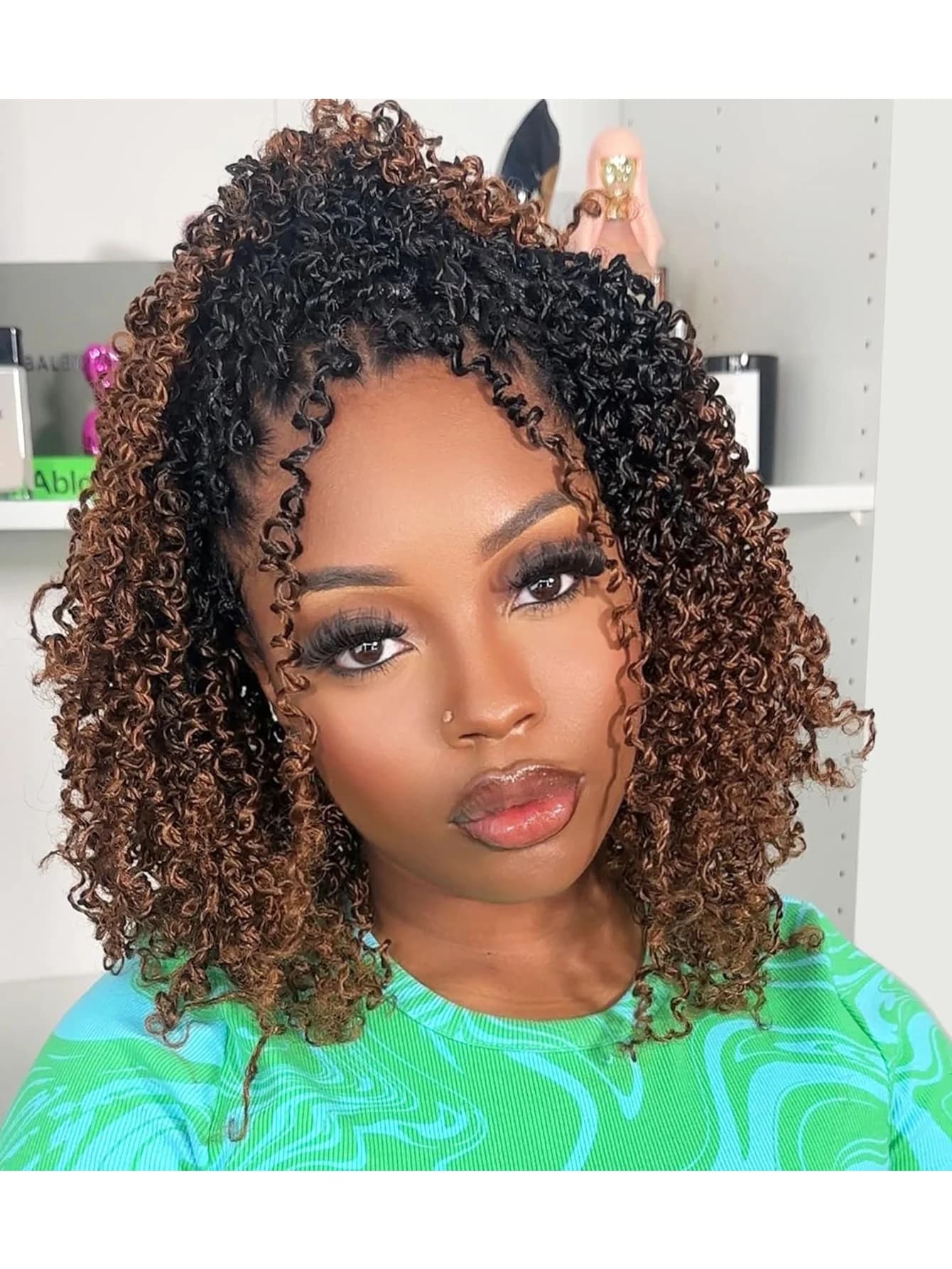 Yanky Twist Crochet cheveux 8 pouces 1/7 paquets bohème Passion torsion printemps Mini torsion Croch