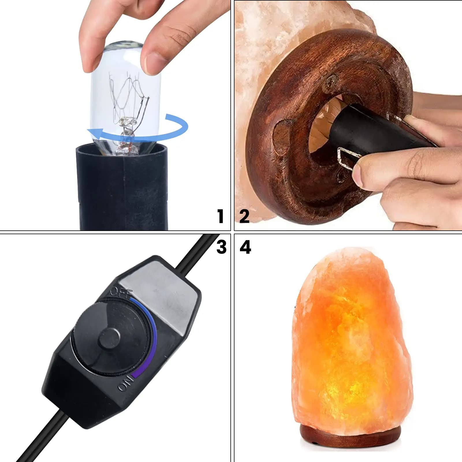 Base de lampe 1.8m, support E14, câble d'alimentation avec ampoule led T20, cordon de variateur de p