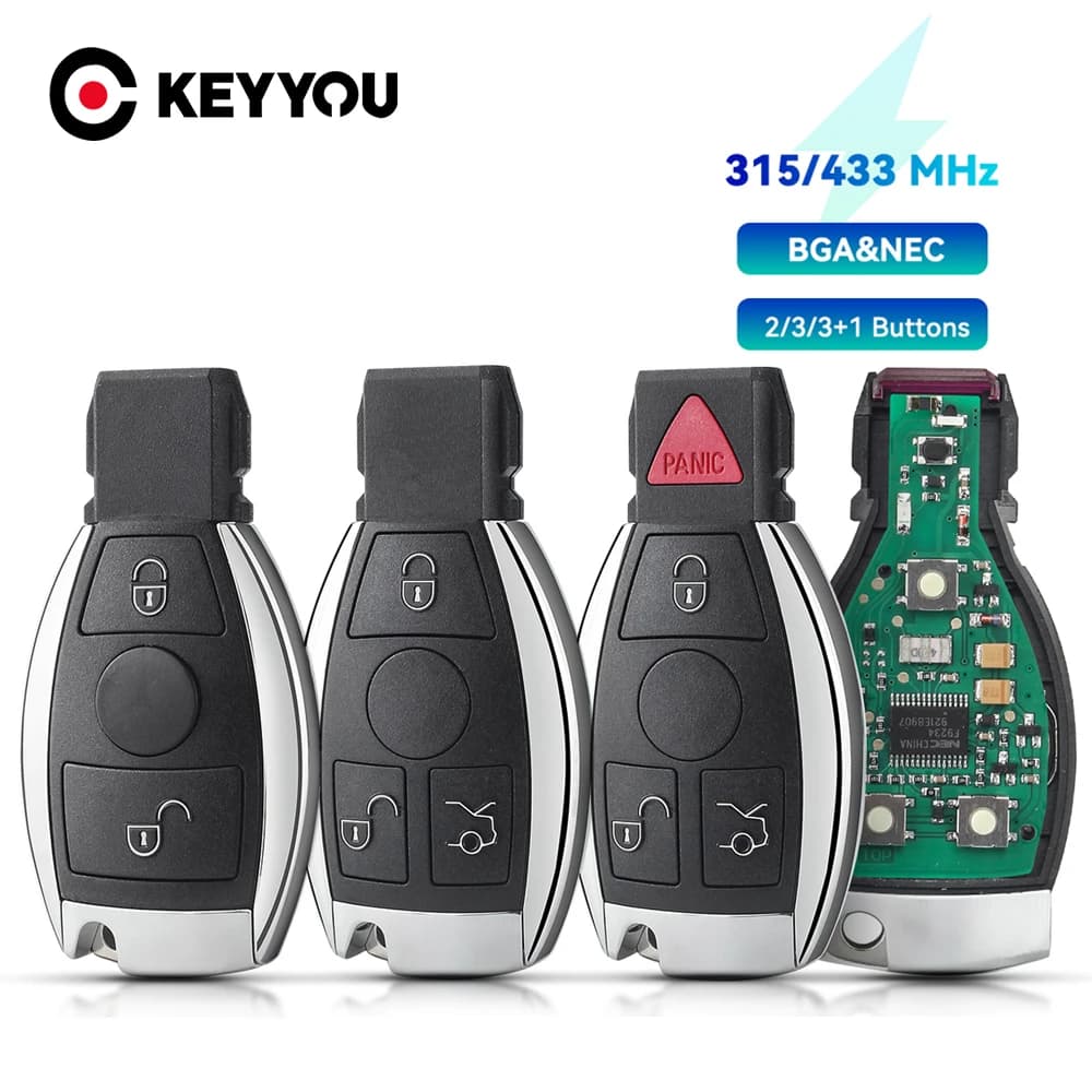 KEYYOU – clé télécommande intelligente pour Mercedes Benz année 2000 +, compatible NEC et BGA origin
