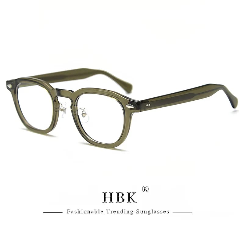 HBK rétro ovale lunettes montures lentilles transparentes hommes haute qualité TR-90 cadre lunettes 