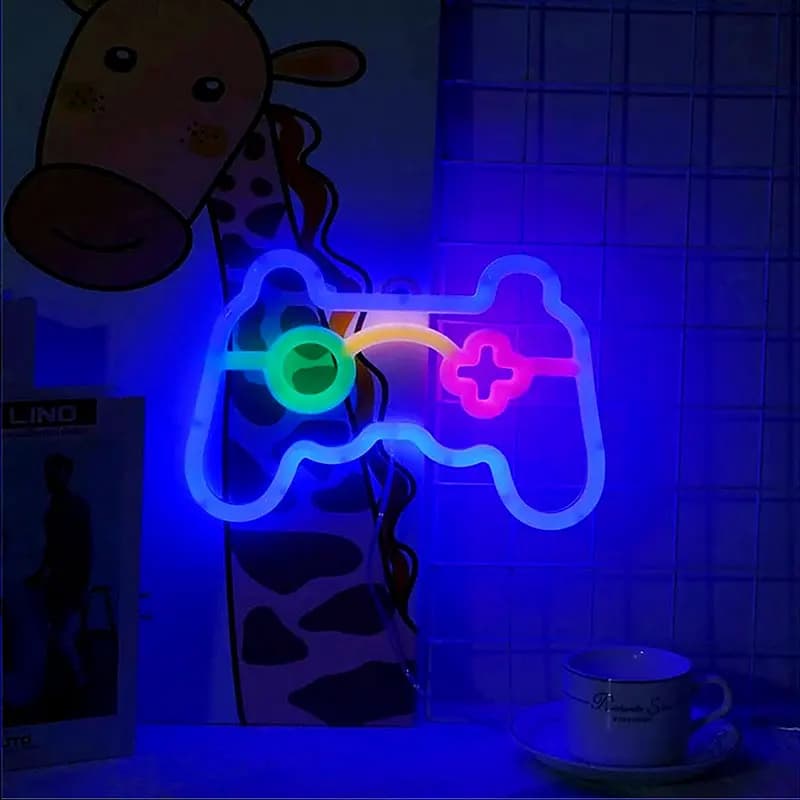 Jeu Pad enseignes au néon LED veilleuse, USB/alimenté par batterie éclairage d'ambiance, pour cadeau