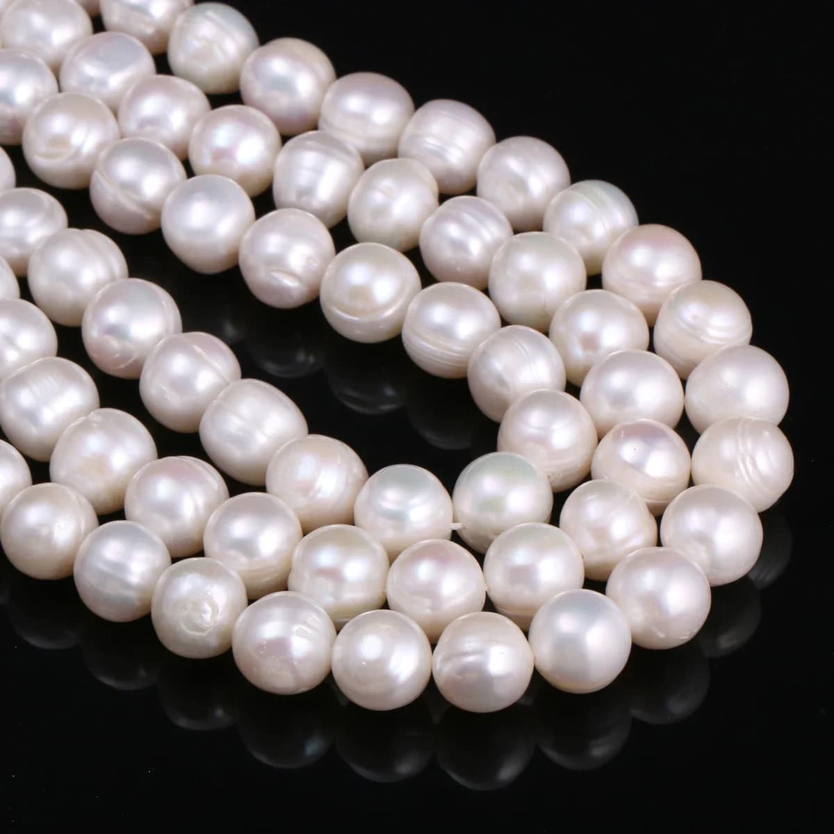 Perles de culture d'eau douce 100% naturelles, perles d'isolation rondes pour la fabrication de bijo