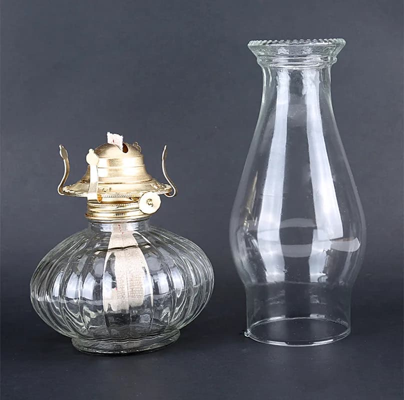 MEMEOKON L555 L888 abat-jour en verre lampe à kérosène mèche bougie à huile abat-jour classique rétr