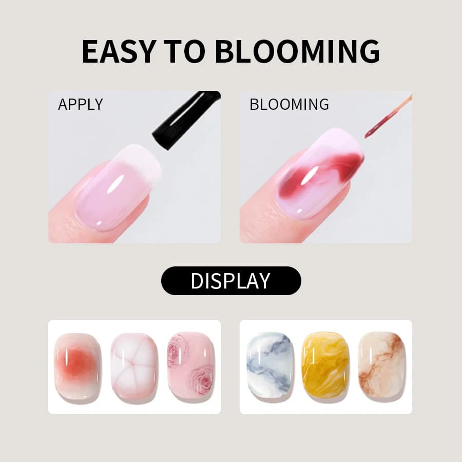 RS NAIL 12ml vernis Gel fleuri clair tremper UV LED Transparent fleur dégradé Gel Nail Art Semi Perm