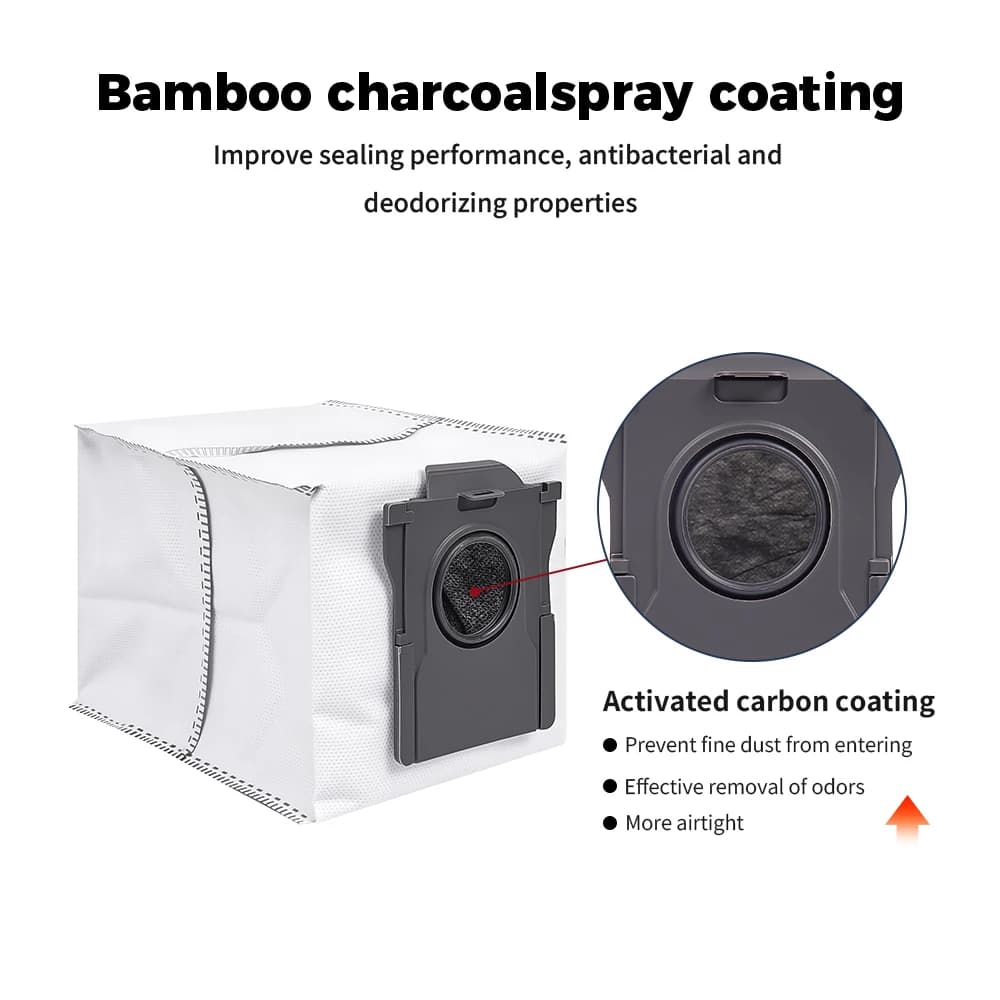 Sacs à poussière et chiffons de nettoyage pour aspirateurs Dreame X30/X40/X50 Ultra S10/S30 Pro Ultr