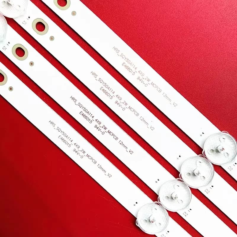 Barre TV LED HRS_SQY50A114_4X9_2W_MCPCB 12mm_V2 E 486558   Pour AKAI AKTV5036S kit de rétro-éclairag