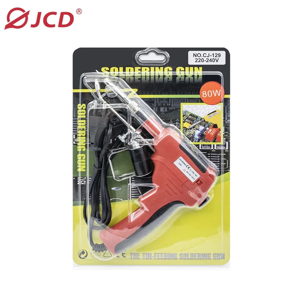 JCD-Fer à souder électrique, 110V/220V, 80W, prise US/EU, chauffage interne portatif, 18 pistolets, 