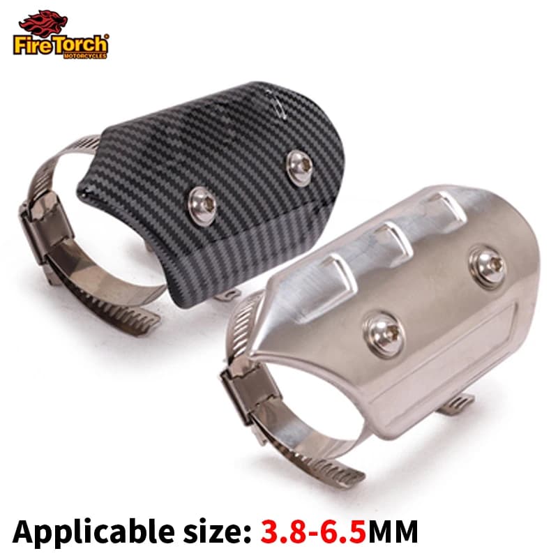 Bouclier thermique universel pour tuyau d'échappement de moto, couverture en Fiber de carbone, isola