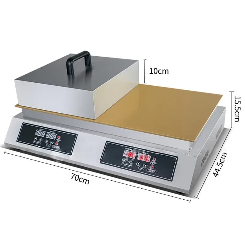 Machine à Souffler Électrique Commerciale Dorayaki Cookie Maker Pur Cuivre Numérique Snack Double Tê