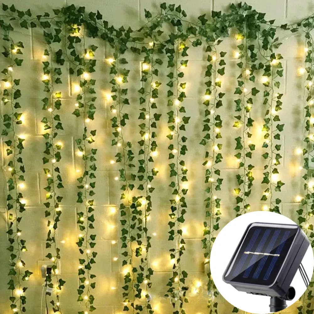 Guirxiété Lumineuse Solaire à 100LED pour Décoration de Jardin, Luminaire Décoratif d'Extérieur, Eff