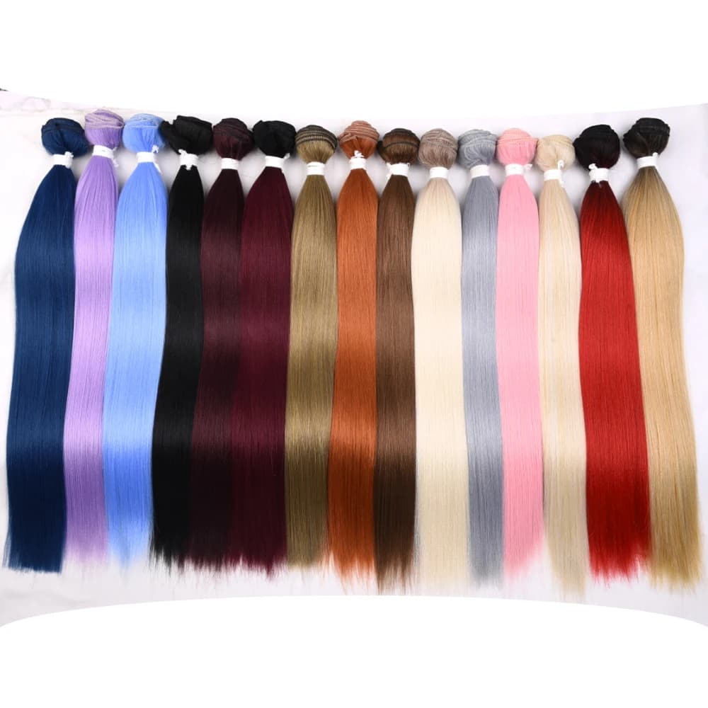 YunRong – tissage synthétique lisse Super Long, Extension capillaire, faux Yaki, tissage de cheveux 