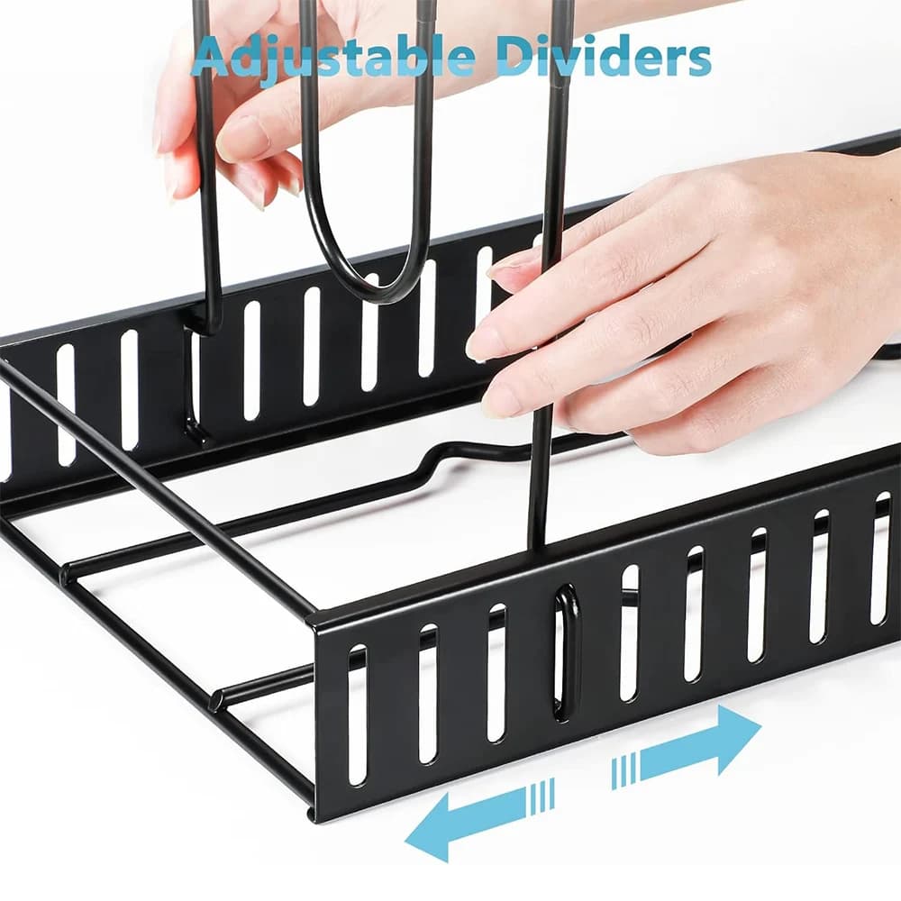 Support organisateur de casseroles à 8 niveaux, 3 méthodes de bricolage, armoire réglable, garde-man
