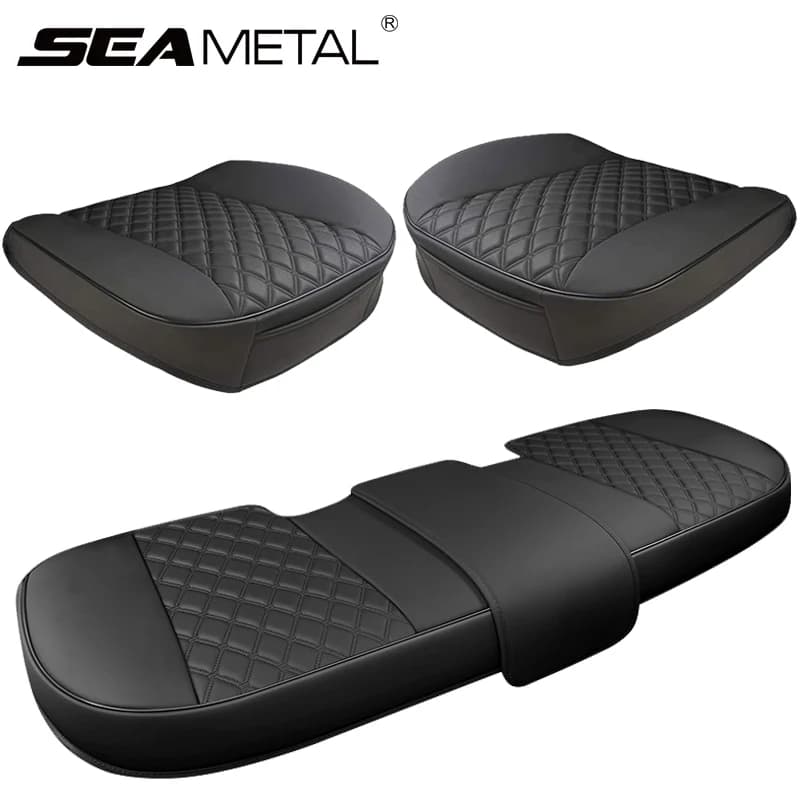 SEAMETAL Housse de siège de voiture en cuir PU Housse de chaise de voiture pour automóvil Housses de