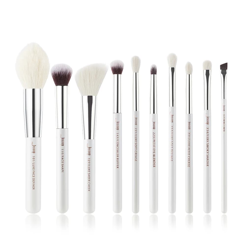 Jessup ensemble de pinceaux 10 pièces pinceaux de maquillage professionnels ensembles fond de teint 