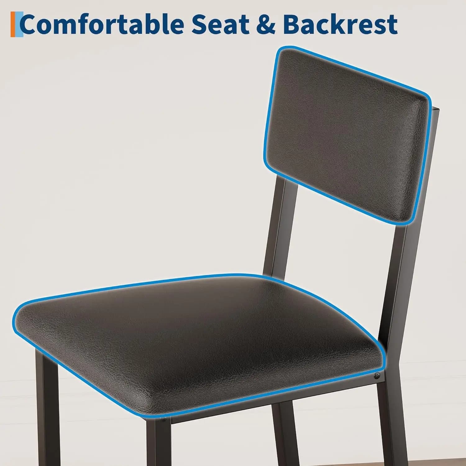Ensemble de table à manger 5 pièces, ensemble de table de bar avec 4 chaises rembourrées pour pub, s