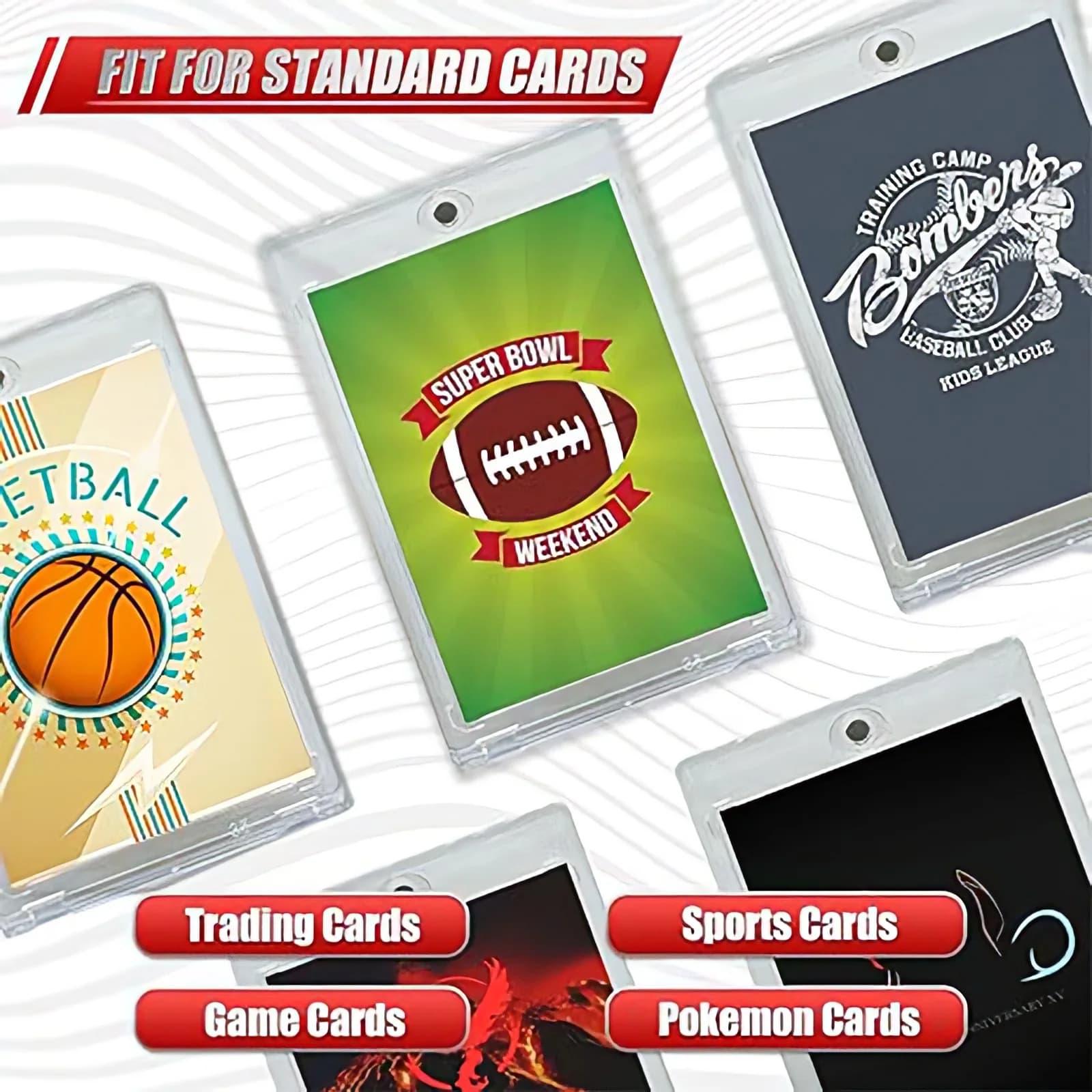 Ensemble de porte-cartes magnétiques 35PT, vitrine adaptée au jeu YuGiOh Pokmon, manches de cartes d