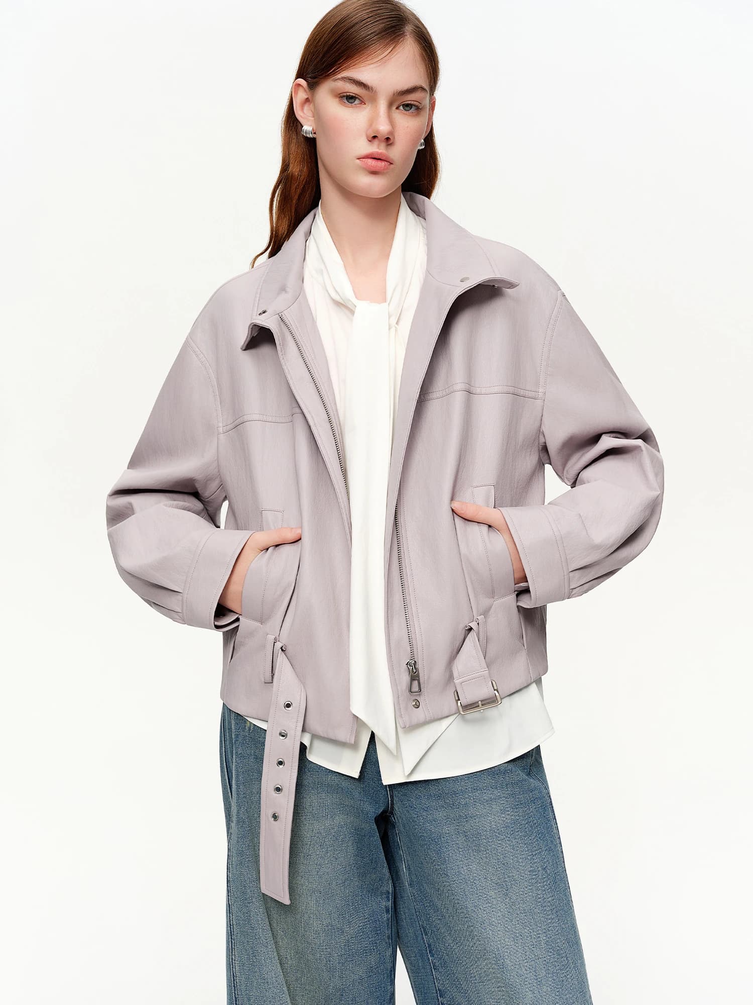 Veste en cuir décontractée de style coréen DUSHU, nouvelle collection printemps 2026, veste courte d