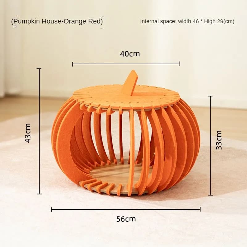 Nid de chat en feutre semi-fermé, maison de Aliments, lit frais et respirant, meubles pratiques pour