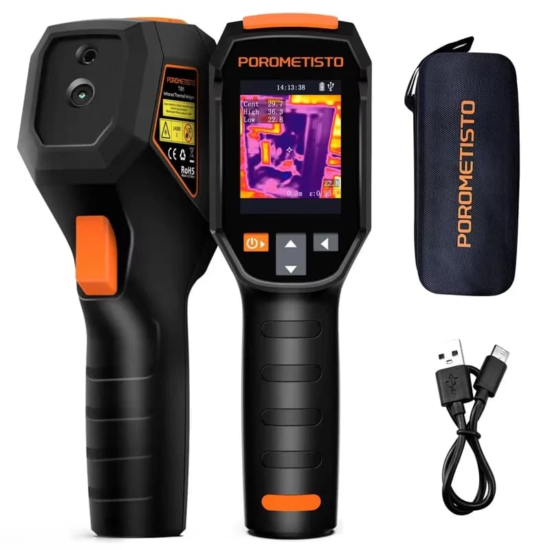 Caméra thermique TI01 240x240, caméra thermique portable -20 ℃ ~550 ℃   Thermomètre infrarouge pour 