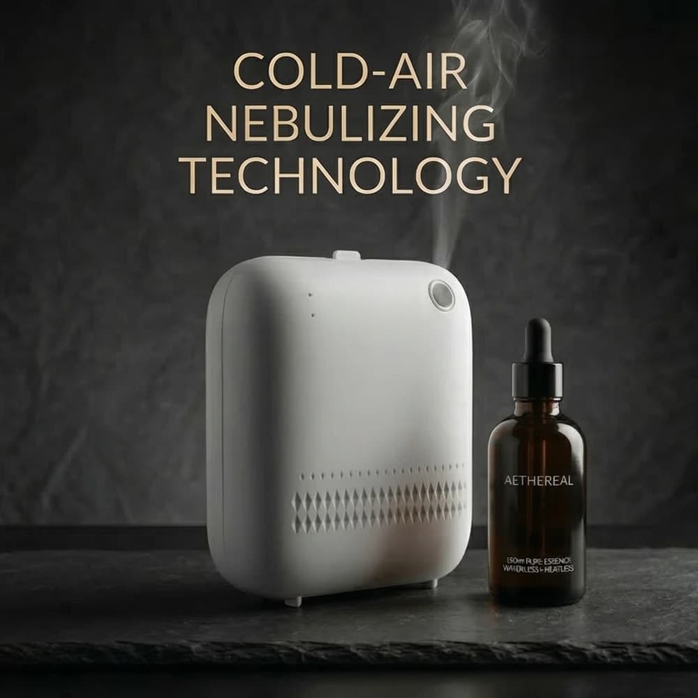 Diffuseur d'huiles essentielles intelligent sans eau Bluetooth 150 ml, machine à parfum murale pour 
