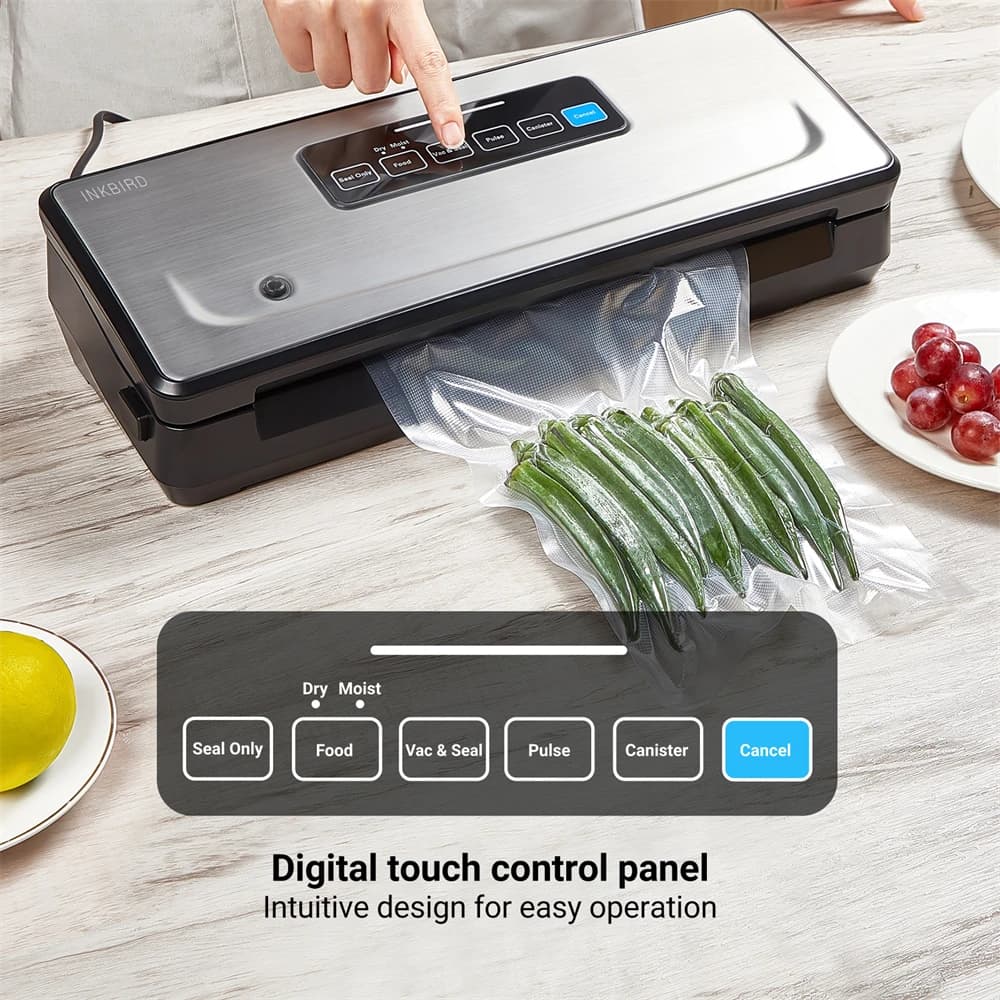 INKBIRD – scelleuse de sacs en plastique, Machines de scellage sous vide avec Modes d'emballage sec/