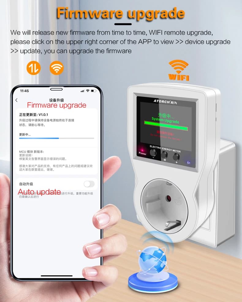 AC 220V Tuya Smart Life WiFi prise numérique fréquence de puissance compteur d'énergie contrôleur de