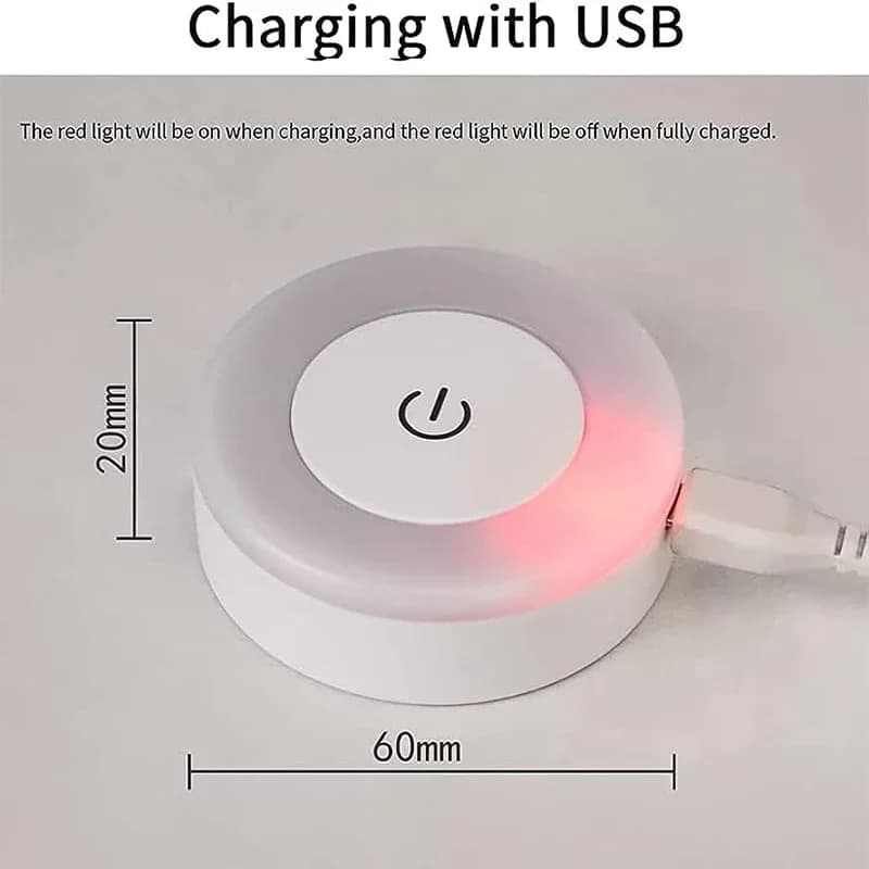 Veilleuse LED rechargeable par USB portable pour l'éclairage du salon et de la chambre à coucher. La