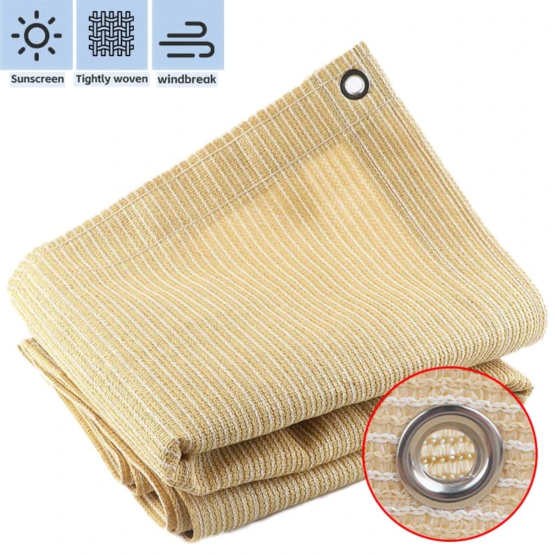 Filet pare-soleil beige épais pour l'extérieur, protection solaire, balcon, terrasse, abri solaire, 