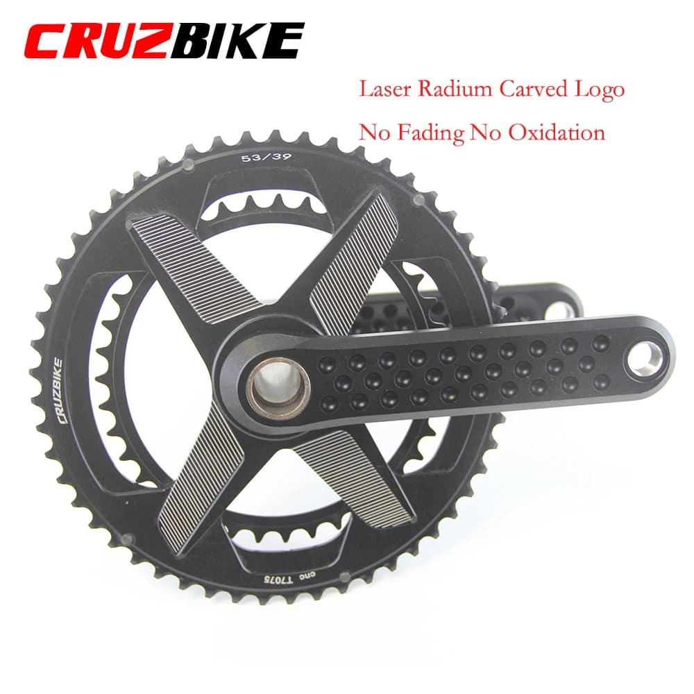 Pédalier de vélo de route CRUZbike 155/160/165/170 mm, double pignon 9/10/11/12 vitesses 46-30/48-32