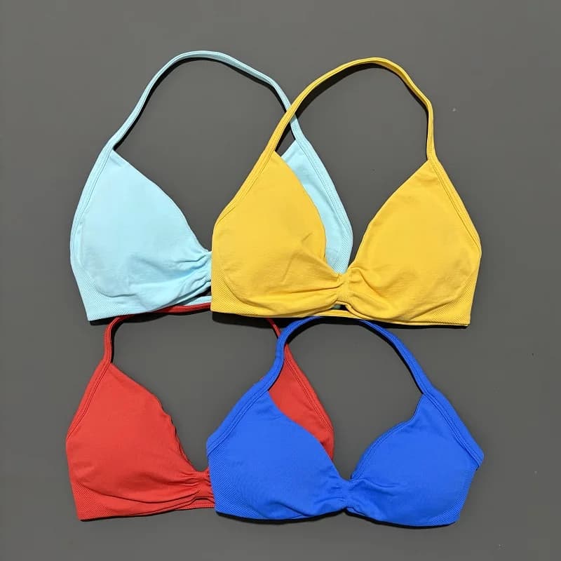 Soutien-gorge de Sport à bretelles dos nu Yoga soutien-gorge de gymnastique Scrunch push-up bonnets 